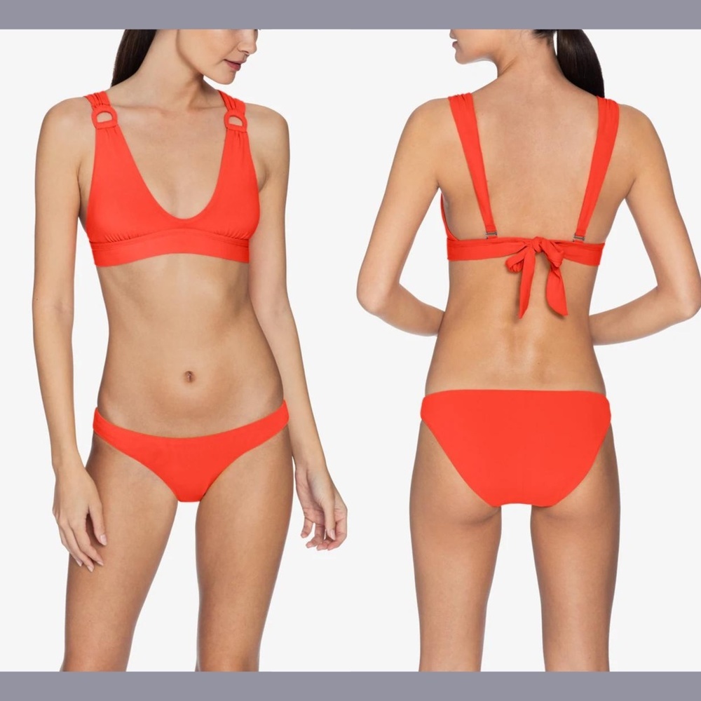 NEW Robin Piccone [ Medium ] Kate Scoop Top +‎ Ava Bikini Bottoms Sun Rise
